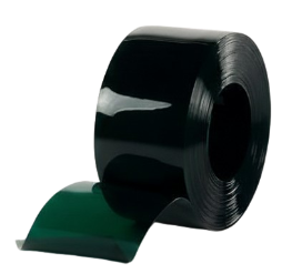 Rouleau lanière 200mm*2mm*50m vert transparent